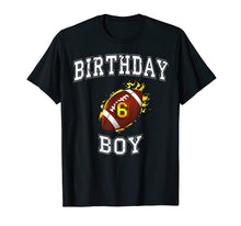 Load image into Gallery viewer, 6th Birthday boy Shirt - USA football T-Shirt 6 years old
