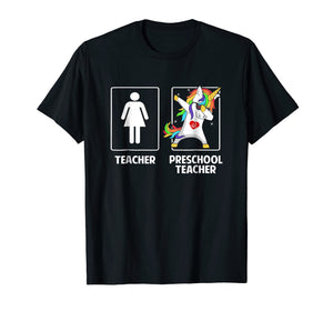 Preschool Pre-K Teacher Unicorn Dabbing Funny T Shirt Gifts