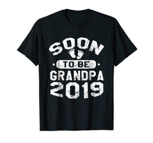 Load image into Gallery viewer, Mens Vintage Soon To Be Grandpa 2019 Shirt Pregnancy Notificatio
