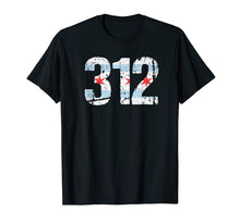 Load image into Gallery viewer, Chicago Shirt Chicago 312 Flag Area Code T Shirt City Pride
