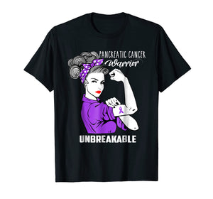Pancreatic Cancer Warrior Unbreakable Shirt Awareness Gift