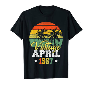 April 1967 T-shirt Retro Vintage 52nd Birthday Decoration