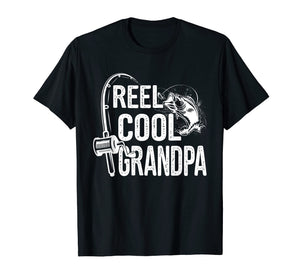 Reel Cool Grandpa T-Shirt Fishing Lover Gift For Fathers Day