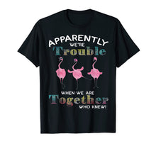 Load image into Gallery viewer, Apparently We&#39;re Trouble When We Are Together Flamingo Shirt
