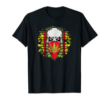 Load image into Gallery viewer, Cannabis Skull T-shirt Pot Smoking Reggae Tee
