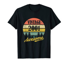 Load image into Gallery viewer, Retro Vintage 2001 TShirt 18th Birthday Gifts 18 Years Old
