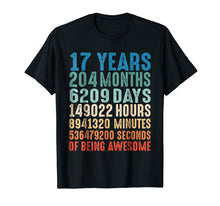 Load image into Gallery viewer, 17 Years Old 17th Birthday Vintage Retro T Shirt 204 Months
