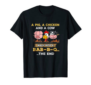 BBQ Joke T-Shirt Funny A Pig Cow Chicken Shirt