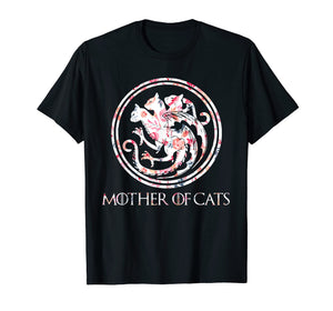Cat Lovers Shirt - Mother of Cats Mix Flower T-Shirt