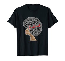 Load image into Gallery viewer, Juneteenth Natural Hair Afro T-Shirt for Black Women
