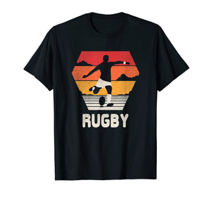 Rugby T Shirt Retro Vintage 70s 80s Style Rugger Gift