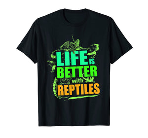 Life Is Better With Reptiles TShirt Leopard Gecko Shirt