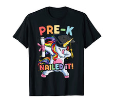 Load image into Gallery viewer, Dabbing Unicorn Pre-K Graduate Graduation 2019 Nailed It Dab T-Shirt

