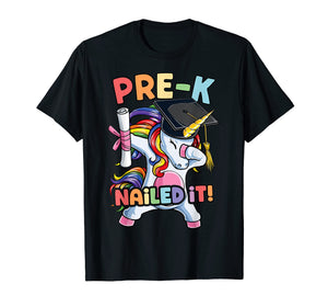 Dabbing Unicorn Pre-K Graduate Graduation 2019 Nailed It Dab T-Shirt