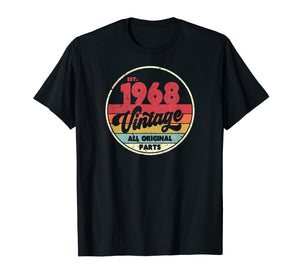 1968 Vintage T Shirt, Birthday Gift Tee. Retro Style Shirt.
