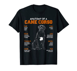 Anatomy Of A Cane Corso Dogs T Shirt Funny Gift