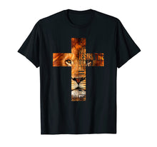 Load image into Gallery viewer, Christian Religious TShirt Jesus The Lion Of Judah Cross
