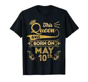 Queen are Born in May 2009 10th Birthday Shirt Girls