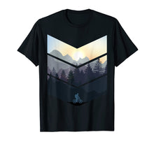 Load image into Gallery viewer, Chevron Herringbone Style Mountain Bike Nature Lover Tee

