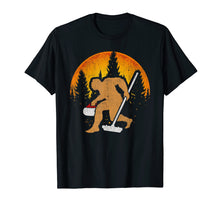 Load image into Gallery viewer, Curling Bigfoot T-Shirt, Funny Cute Winter Sport Gift Idea
