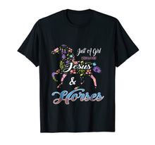 Load image into Gallery viewer, Cute Just a Girl Who Loves Jesus and Horses Gift T Shirts
