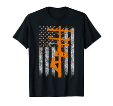 Load image into Gallery viewer, Cute Silhouette American Flag Lineman T-shirt
