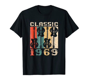 1969 Classic Rock Retro 50th Birthday Gift T-Shirt Guitar