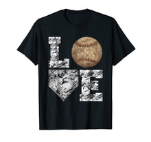 Load image into Gallery viewer, Baseball Distressed Ball T-Shirt Cute Dad Mom Love Tee
