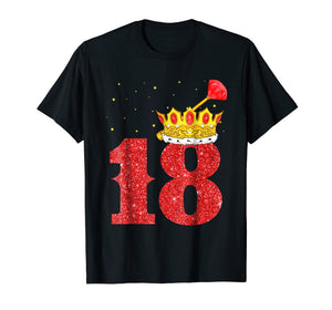 18th Birthday Boy Gold Crown 18 Years old T-Shirt Gifts