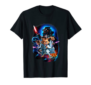 Cat Warrior Epic Galaxy Battle, Sci-fi Space, T-Shirt
