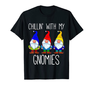 Chillin With My Gnomies, Christmas Garden Gnome Xmas God Jul T-Shirt