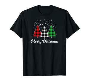 Christmas Santa Tree Xmas Christmas July Holiday Plaid Funny T-Shirt