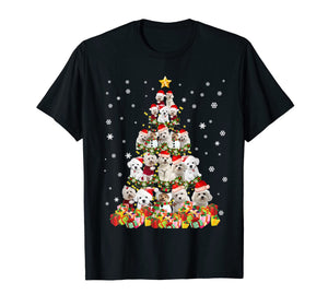 Cute Maltese Dog Christmas Tree Shirt Funny Xmas Tree Gift T-Shirt