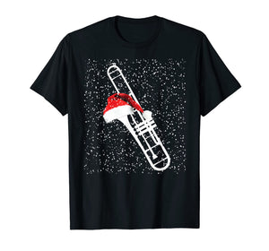 Christmas Trombone Shirt - Santa Trombone Funny Xmas Pajama T-Shirt