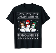 Load image into Gallery viewer, Chillin With My Snowmies Funny Ugly Christmas Pajama Xmas T-Shirt
