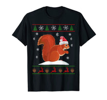 Load image into Gallery viewer, Cute Squirrel Santa&#39;s Hat Ugly Christmas Sweater Tee Xmas T-Shirt
