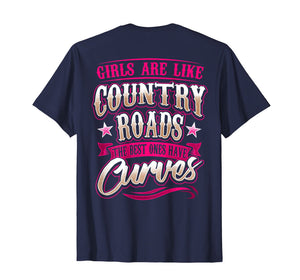 Curvy Girl Gift TShirt Dirt Road Country Western Cowgirl