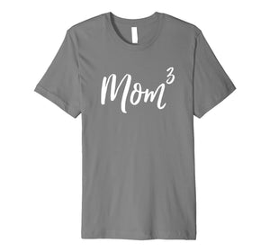 Mom Times Three Vintage Funny Cubed Witty Cute Shirt