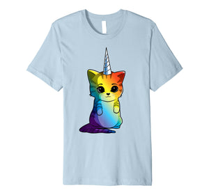 Caticorn Rainbow T Shirt Cat Unicorn Kittycorn Girls Women