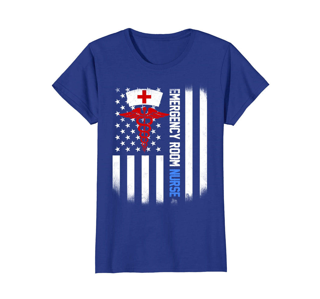 emergency room Nurse Shirt US Flag