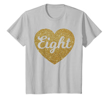 Load image into Gallery viewer, Eight - 8th Birthday Shirt for Girls, Heart Design
