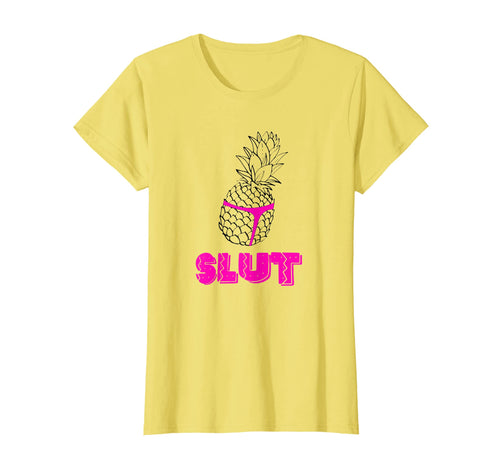 Vintage Pineapple Slut Yellow Funny T Shirt For Women Men