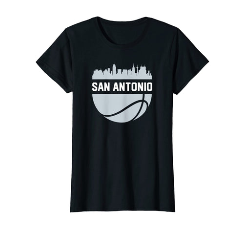 Vintage San Antonio Texas Cityscape Basketball T-Shirt