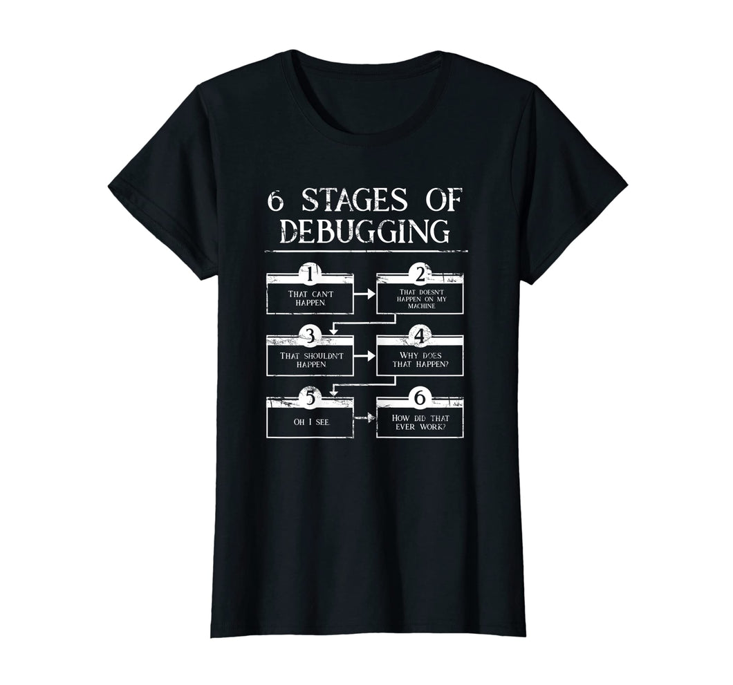 6 Stages Of Debugging Computer Programming Geek Nerd T-Shirt
