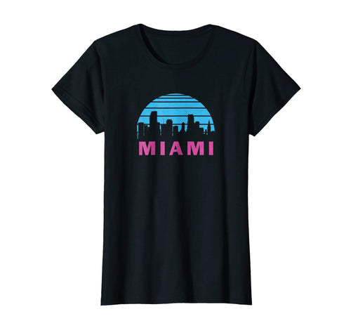 Vintage Miami Florida Cityscape Retro Graphic T-Shirt