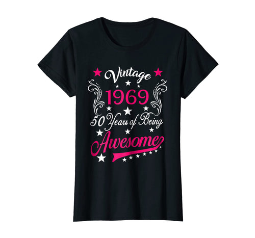 Womens Vintage 1969 50th birthday gift 50 Years old Funny T-Shirt