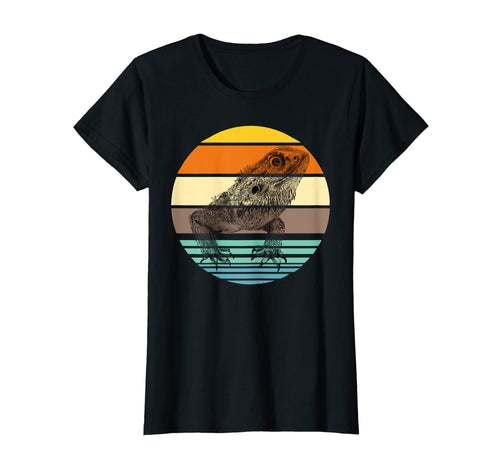 Vintage Retro Bearded Dragon Sunset Shirt Lizard Reptile T-Shirt