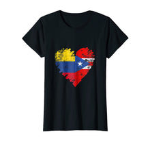 Load image into Gallery viewer, Colombia Puerto Rico T-Shirt Flag Heart Colombian Rican
