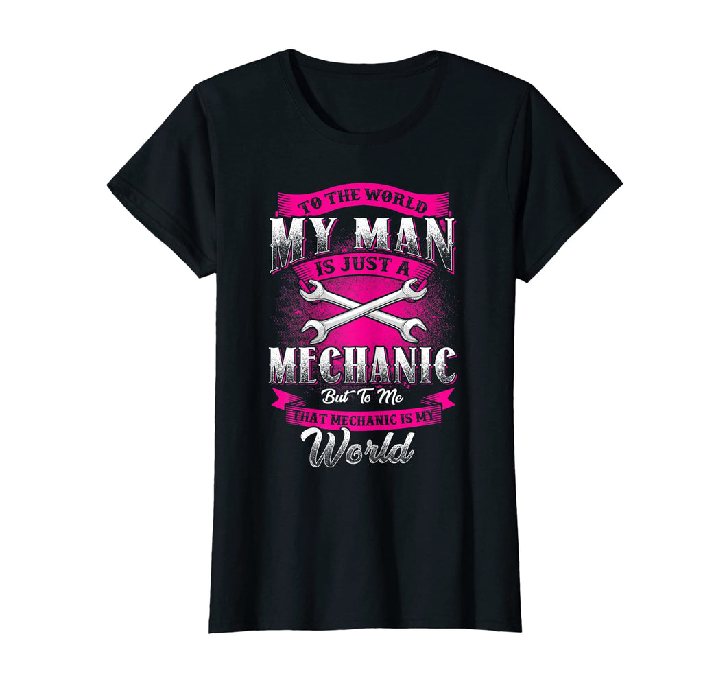 Mechanic Wife Girlfriend Cute Graphic Love Slogan T-Shirt