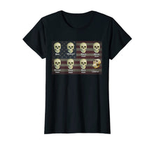 Load image into Gallery viewer, Black White Liberal Skulls Shirt
